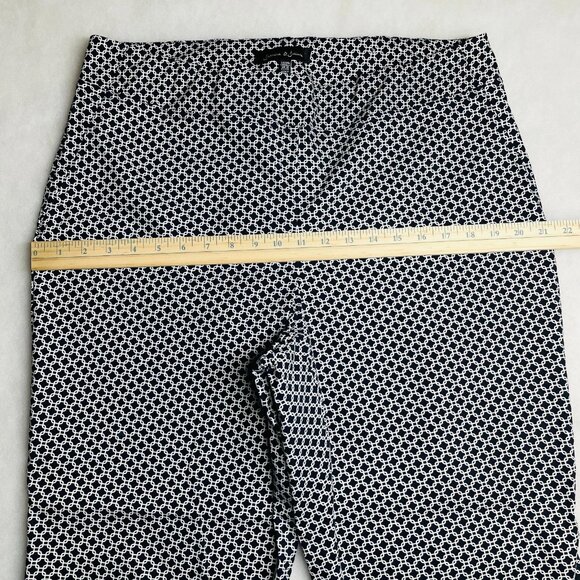 Jasmine & Julia Navy Geometric Stretch High Rise Pull On Capri Pants Size 14W - Picture 7 of 10